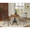 International Concepts Round 42 in Dual Drop Leaf Table, 2 X-Back Chairs, Hickory/Washed Coal, 42 W, 42 L, 29.5 in H, Wood K45-42DP-C613P - alternate 3